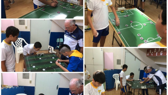 Oficina de Futebol de Mesa para crianças