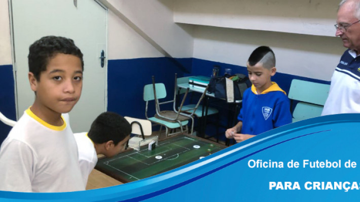 Oficina de Futebol de Mesa para crianças