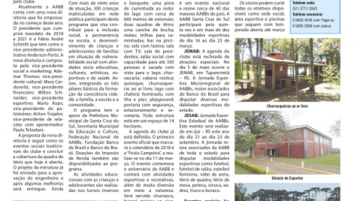 Jornal Riovale publica matéria sobre os 56 anos da AABB