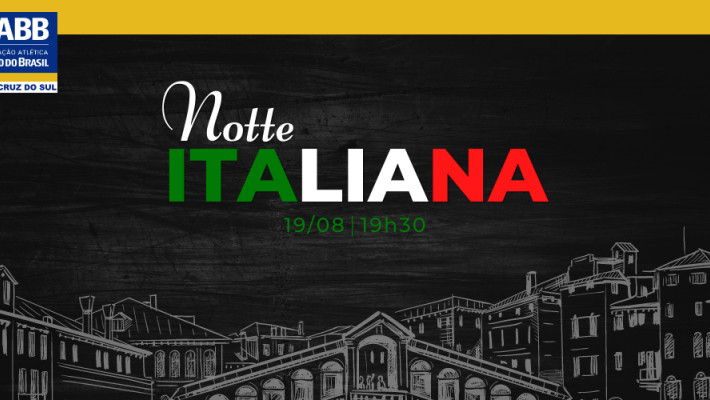 VEM AÍ: Noite Italiana