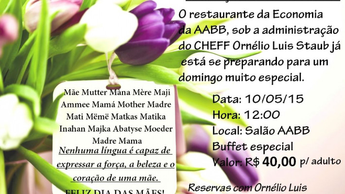 Convite para o Almoço de Dia das Mães – AABB