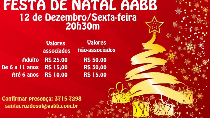 FESTA DE NATAL AABB – Confirme sua presença!!