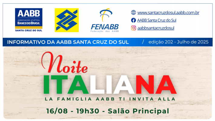 Está no ar o Informativo de Julho - AABB Santa Cruz do Sul 