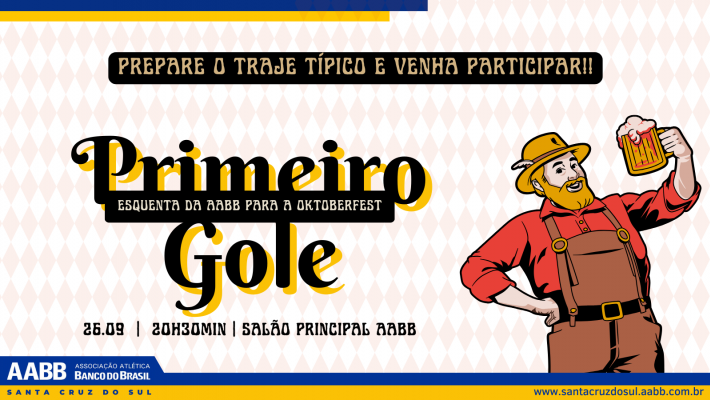 Está chegando o Primeiro Gole: esquenta da AABB para a Oktoberfest