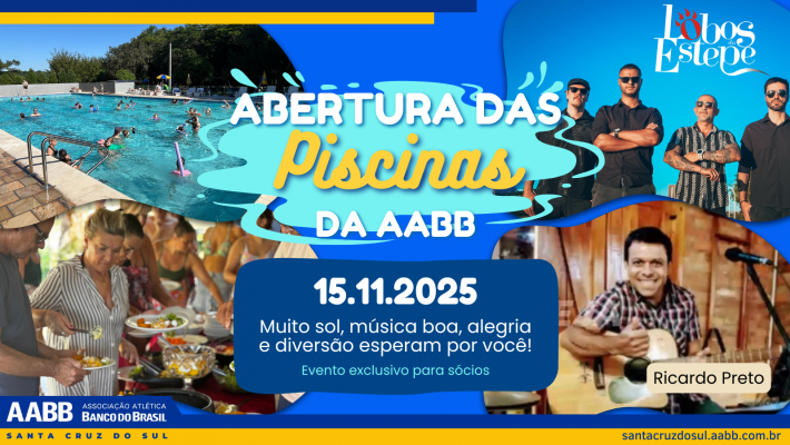 É hora de mergulhar na nova temporada: vem aí a Abertura das Piscinas da AABB!