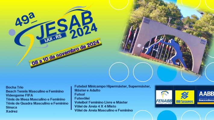 VEM AÍ: 49ª Jornada Esportiva Estadual de AABBs (JESAB)