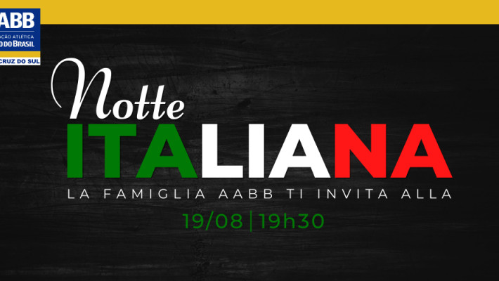 VEM AÍ: Noite Italiana