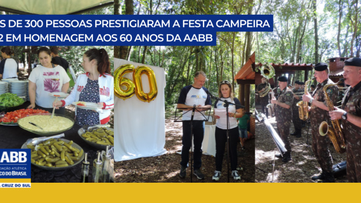 Mais de 300 pessoas prestigiaram a Festa Campeira 2022 em homenagem aos 60 anos da AABB