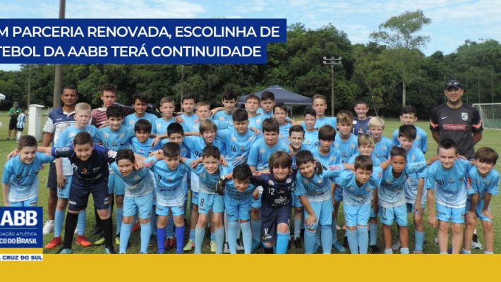 AABB Santa Cruz renova parceria para dar continuidade à Escolinha de Futebol