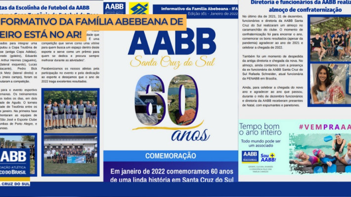 O Informativo da Família Abebeana de Janeiro está no ar!