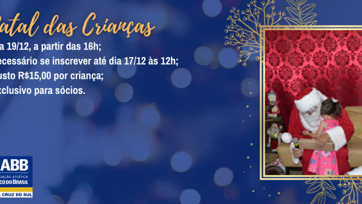 Participe do Natal das Crianças na AABB!