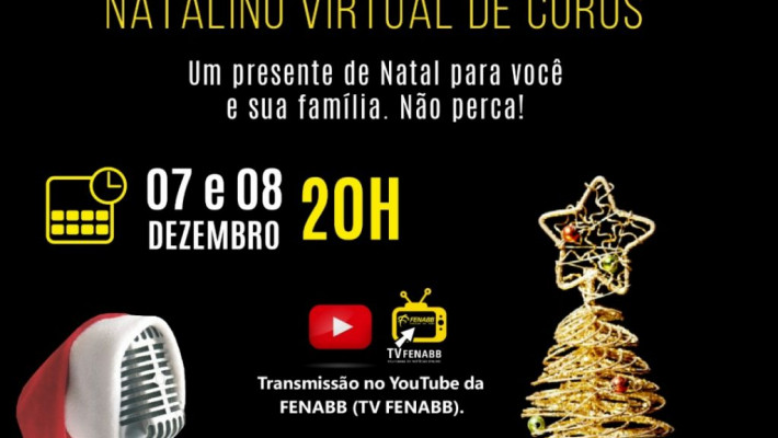 Coral da AABB vai participar do Encontro Natalino Virtual de Coros da FENABB