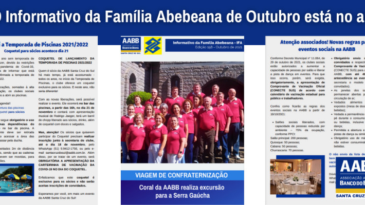 O Informativo da Família Abebeana de Outubro está no ar!