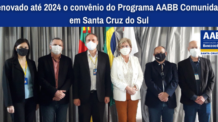 Renovado até 2024 o convênio do Programa AABB Comunidade em Santa Cruz do Sul