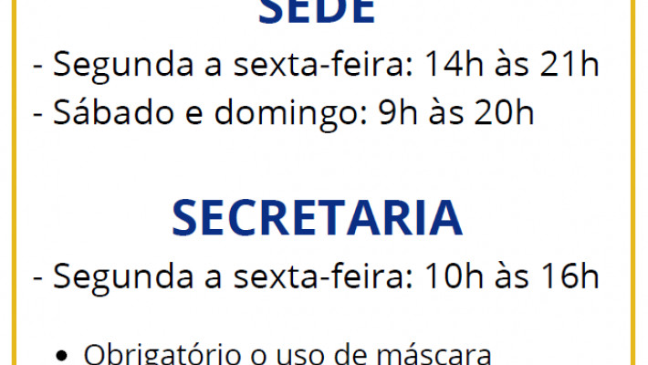 Novos horários de atendimento da AABB Santa Cruz do Sul