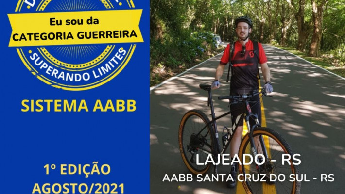 Sócio da AABB Santa Cruz do Sul vai participar do Desafio de Bike Superando Limites do Sistema AABB
