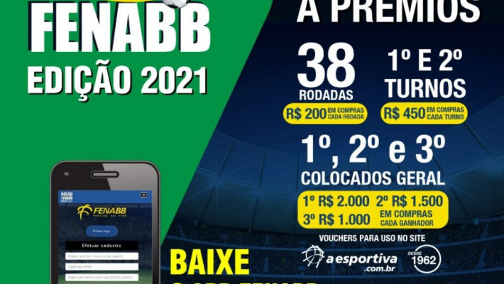 Estão abertas as inscrições para o Bolão FENABB 2021! Participe e concorra a prêmios!