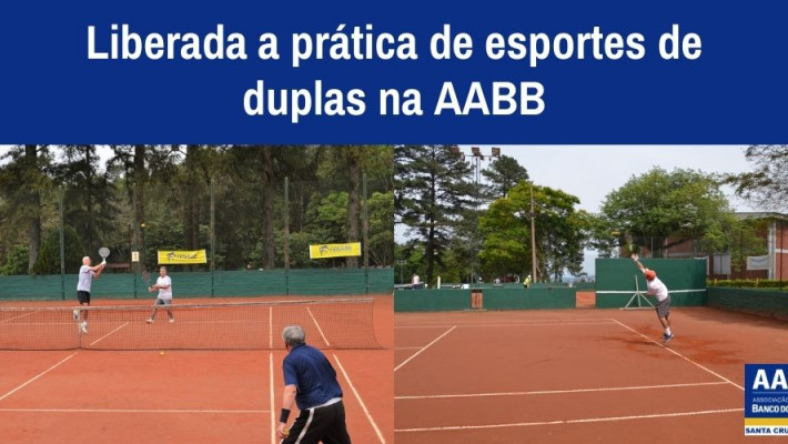 Liberada a prática de esportes de duplas na AABB