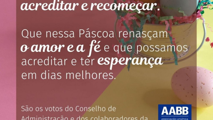 Mensagem de Páscoa AABB Santa Cruz do Sul