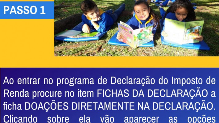 Doe parte do seu IR e ajude crianças e adolescentes de Santa Cruz do Sul