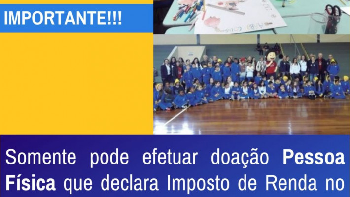 Doe parte do seu IR e ajude crianças e adolescentes de Santa Cruz do Sul
