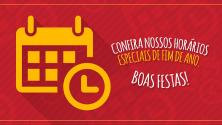Horário de fim de ano Sede AABB e Secretaria