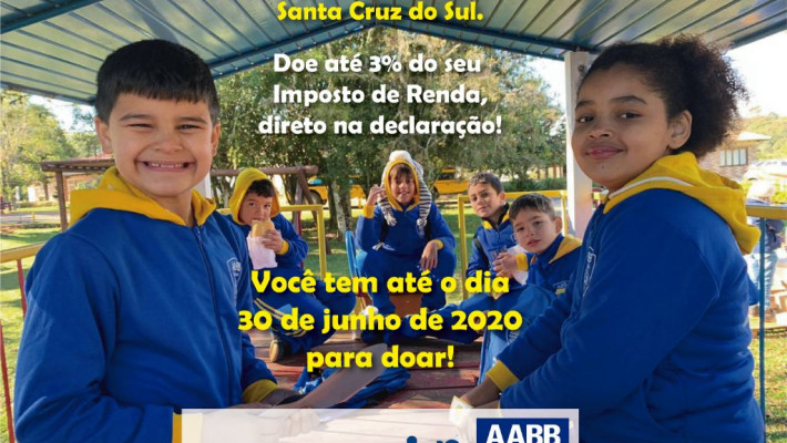 Você tem até 30 de junho para doar 3% do IR ao Programa AABB Comunidade/SEE