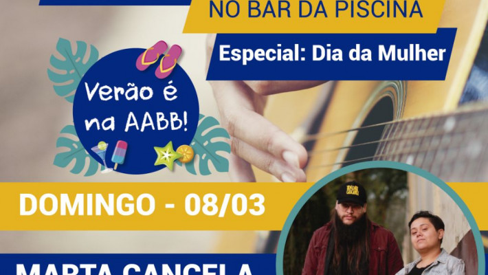 Música ao vivo no bar da piscina anima associados