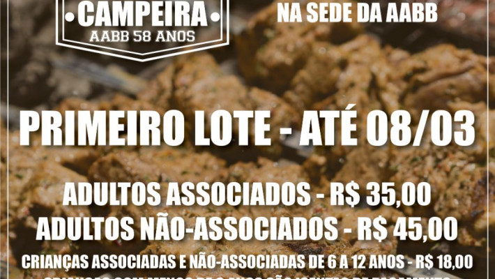 Vem aí a Festa Campeira 2020 – AABB 58 anos