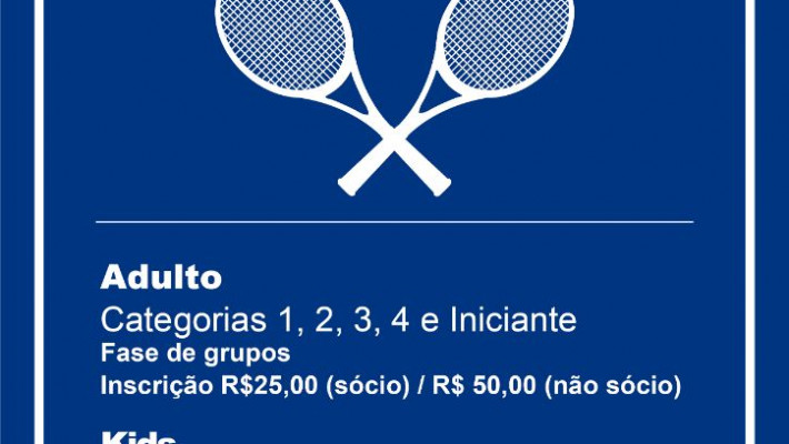 Inscrições abertas para 1º Torneio Live Tennis – AABB Santa Cruz do Sul