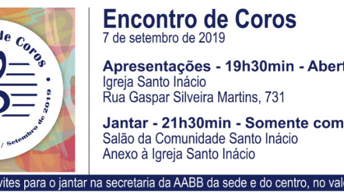 Coral da AABB Santa Cruz do Sul vai receber Encontro de Coros