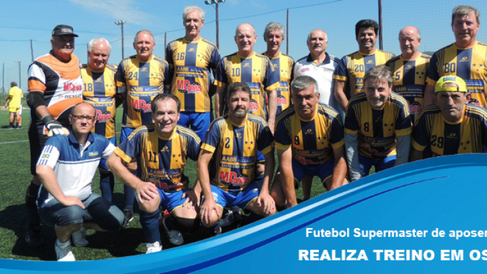 Equipe do futebol Supermaster de Aposentados realiza treino em Osório