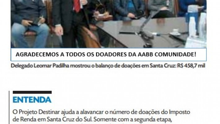 Projeto Destinar 2018