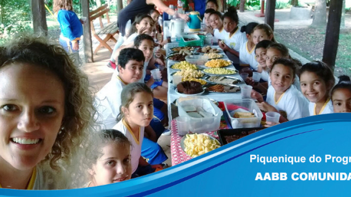 Educadoras do Programa AABB Comunidade realizam piquenique com educandos