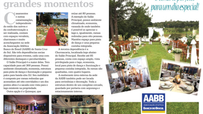 AABB participa do Caderno de Noivas da Gazeta do Sul