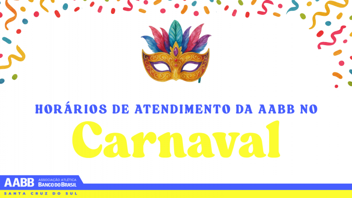 Horários de funcionamento da AABB no Carnaval 2026