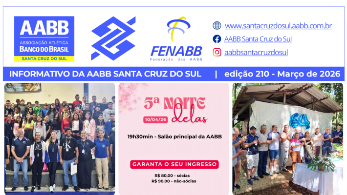 O informativo de Março chegou! 