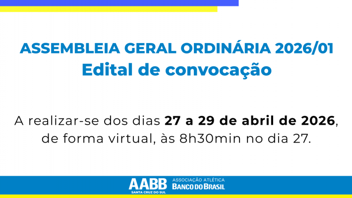 Edital de convocação - Assembleia Geral Ordinária 2026/01