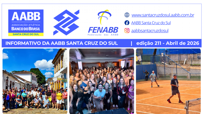 Está no ar o informativo de ABRIL da AABB Santa Cruz do Sul 