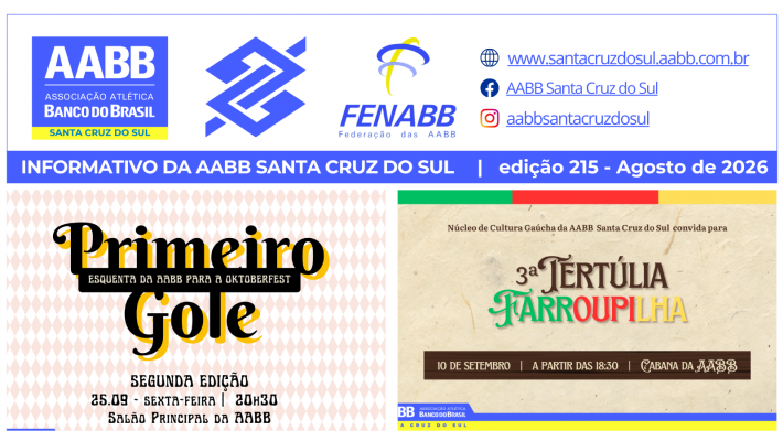 Informativo da AABB de Agosto está no ar! 