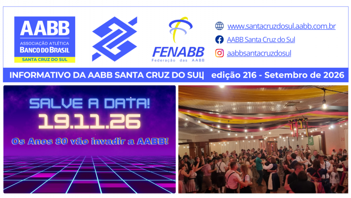 Informativo da AABB de Setembro reúne acontecimentos e novidades do clube