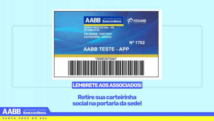 Sua carteirinha está pronta? Venha buscar!